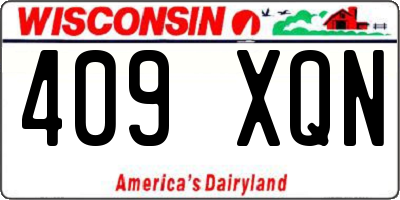 WI license plate 409XQN