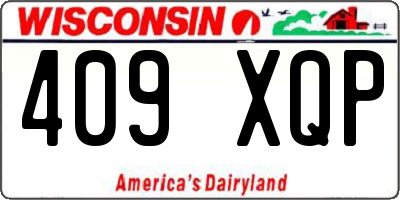 WI license plate 409XQP