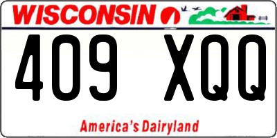 WI license plate 409XQQ