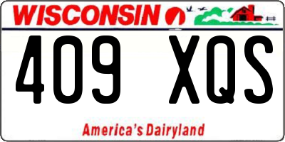 WI license plate 409XQS