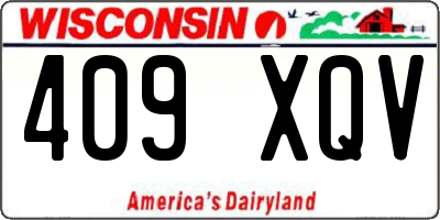 WI license plate 409XQV