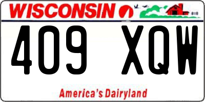WI license plate 409XQW
