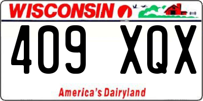 WI license plate 409XQX