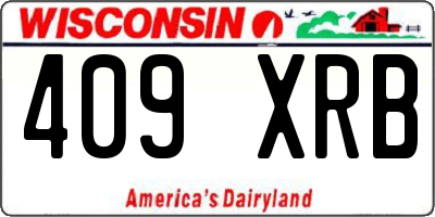 WI license plate 409XRB