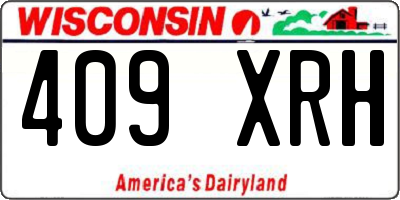 WI license plate 409XRH