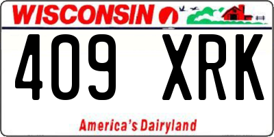 WI license plate 409XRK