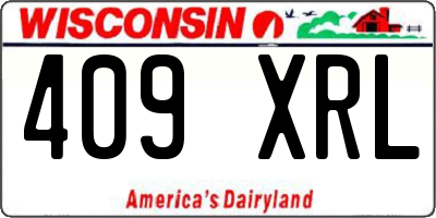 WI license plate 409XRL