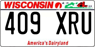 WI license plate 409XRU