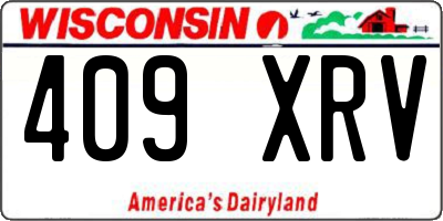 WI license plate 409XRV