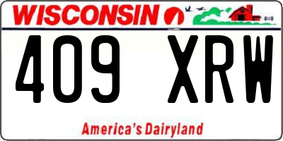WI license plate 409XRW