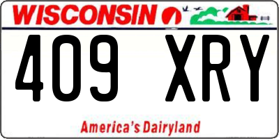 WI license plate 409XRY
