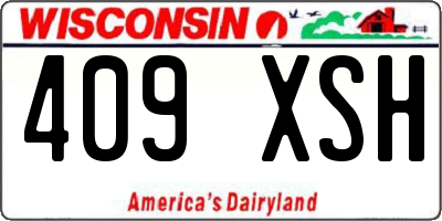 WI license plate 409XSH