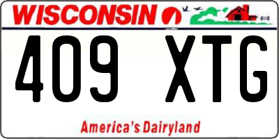 WI license plate 409XTG