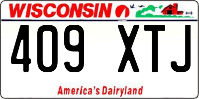 WI license plate 409XTJ