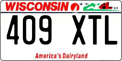WI license plate 409XTL