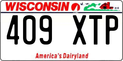 WI license plate 409XTP