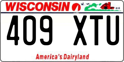 WI license plate 409XTU