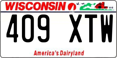 WI license plate 409XTW