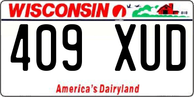 WI license plate 409XUD
