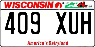 WI license plate 409XUH