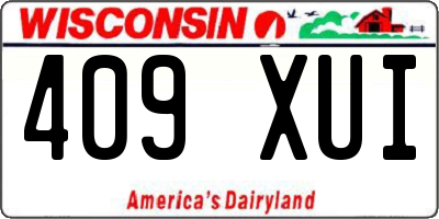 WI license plate 409XUI