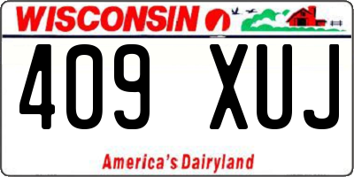 WI license plate 409XUJ