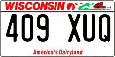 WI license plate 409XUQ