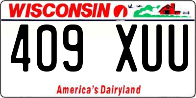 WI license plate 409XUU