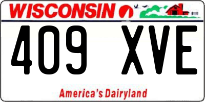 WI license plate 409XVE