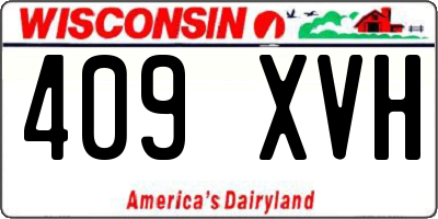 WI license plate 409XVH