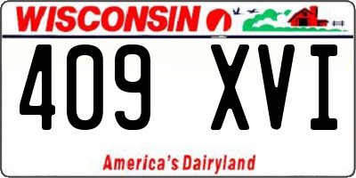 WI license plate 409XVI