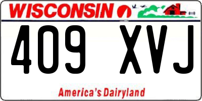 WI license plate 409XVJ