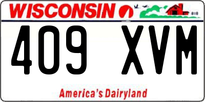 WI license plate 409XVM
