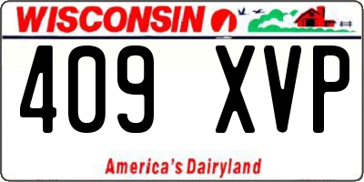 WI license plate 409XVP