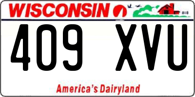 WI license plate 409XVU