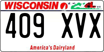 WI license plate 409XVX