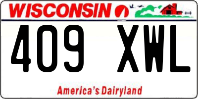 WI license plate 409XWL