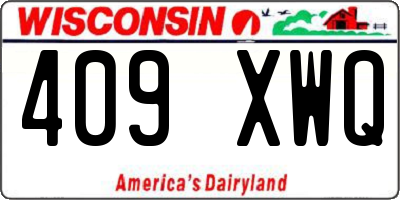 WI license plate 409XWQ
