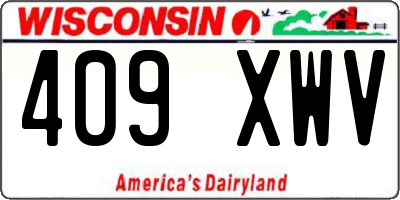 WI license plate 409XWV