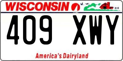 WI license plate 409XWY
