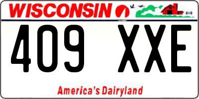 WI license plate 409XXE