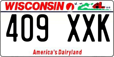 WI license plate 409XXK