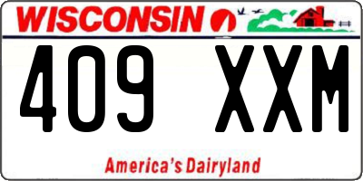 WI license plate 409XXM