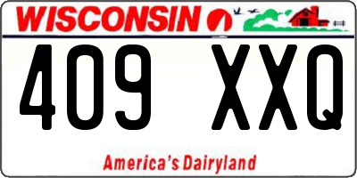 WI license plate 409XXQ