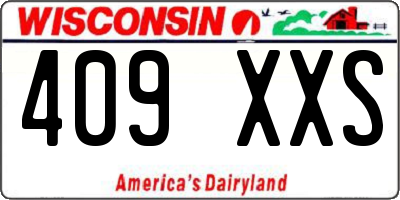 WI license plate 409XXS