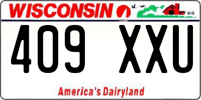 WI license plate 409XXU