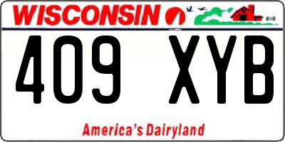 WI license plate 409XYB
