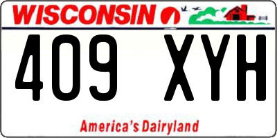 WI license plate 409XYH
