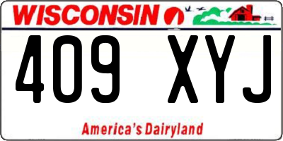 WI license plate 409XYJ
