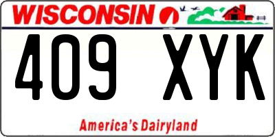 WI license plate 409XYK